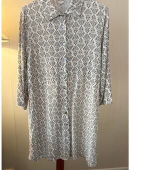 Cloth & Portrait Linen Shirt Dress Sz XL